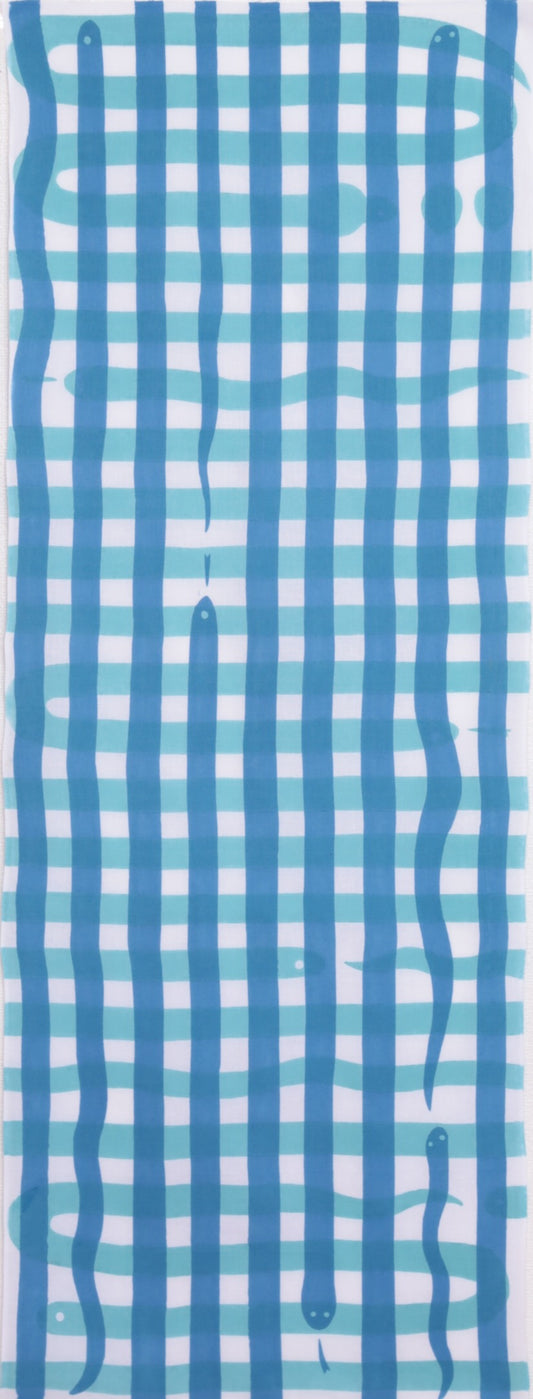 snake check(コバルトブルー×ミント)