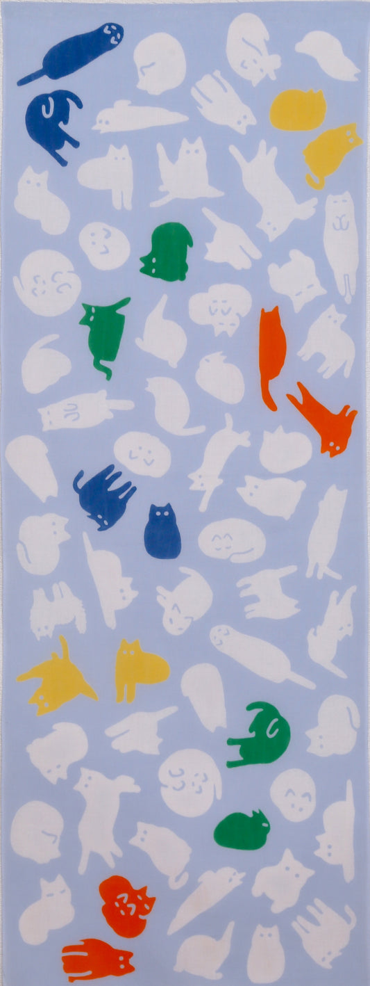 ねこのかたち〈水色地〉