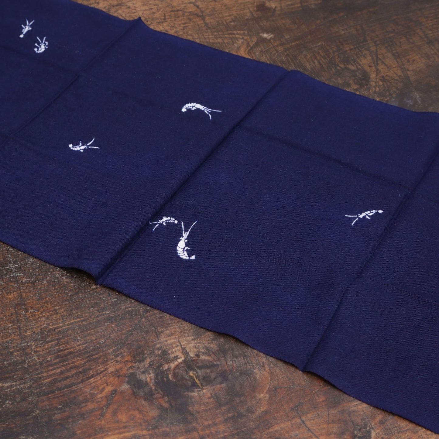 [Tradition] White shrimp ★Indigo dyed