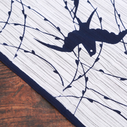 [Tradition] Willow and swallow (Awa shijiraori)★Indigo dyeing