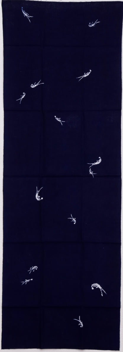 [Tradition] White shrimp ★Indigo dyed