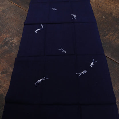 [Tradition] White shrimp ★Indigo dyed