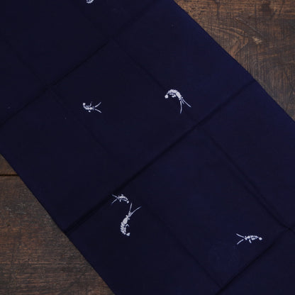 [Tradition] White shrimp ★Indigo dyed