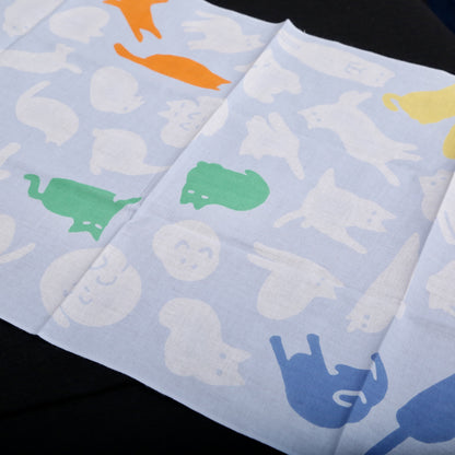 [Animal] Cat shape (light blue background)