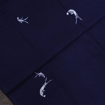 [Tradition] White shrimp ★Indigo dyed