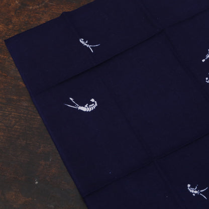 [Tradition] White shrimp ★Indigo dyed
